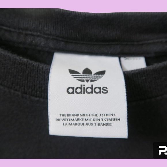 Adidas men's t-shirt with logo short sleeves in black, red and white size small. - Picture 2 of 5